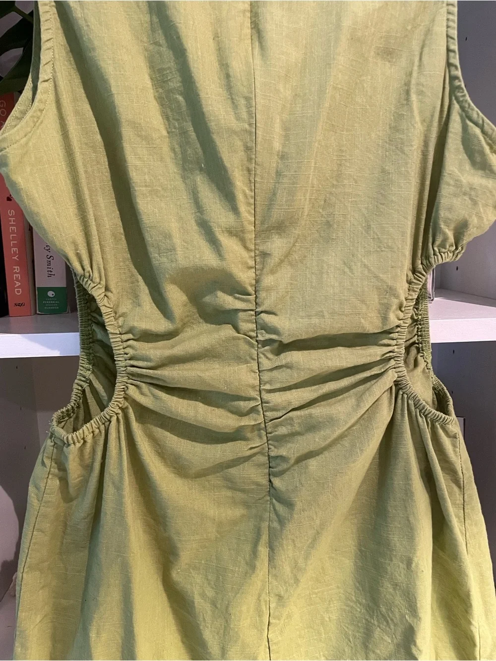 Green Sleeveless Dress w/ Cutouts
